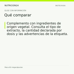 Maca 60 megacápsulas - Qué comparar | Nutricion24