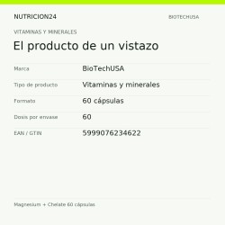 Magnesium + Chelate 60 cápsulas - El producto de un vistazo | Nutricion24