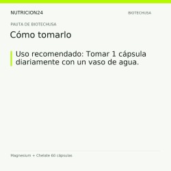 Magnesium + Chelate 60 cápsulas - Cómo tomarlo | Nutricion24