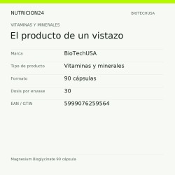 Magnesium Bisglycinate 90 cápsula - El producto de un vistazo | Nutricion24