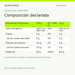 Marine Collagen bebida en polvo 240 g - Composición declarada | Nutricion24