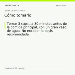 Mega Burner 90 cápsulas - Cómo tomarlo | Nutricion24