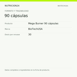 Mega Burner 90 cápsulas - 90 cápsulas | Nutricion24