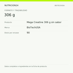 Mega Creatine 306 g sin sabor - 306 g | Nutricion24