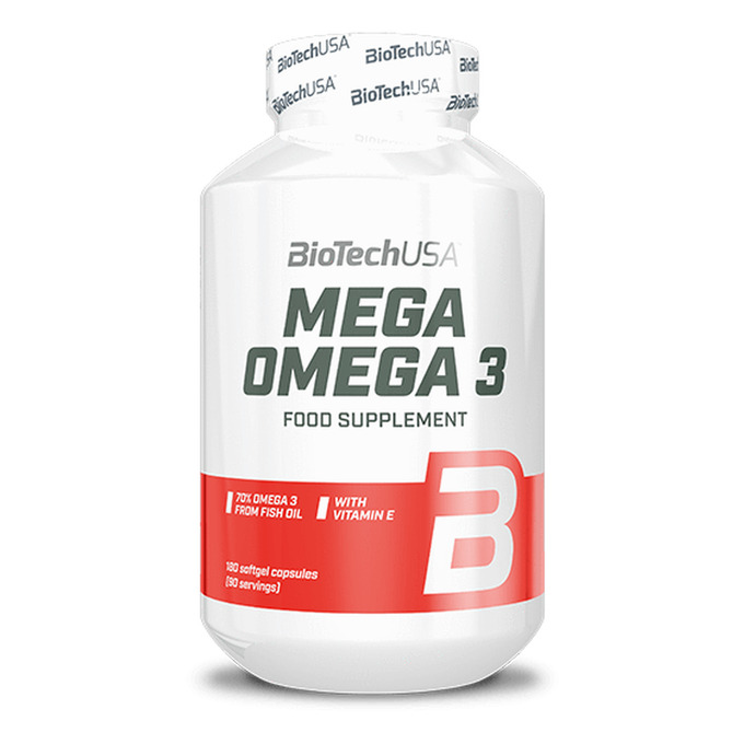 Mega Omega 3 180 cápsulas de gelatina blanda - imagen oficial BioTechUSA