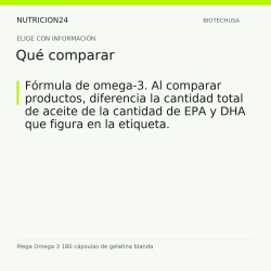 Mega Omega 3 180 cápsulas de gelatina blanda - Qué comparar | Nutricion24