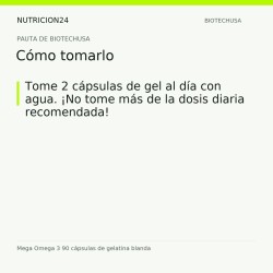 Mega Omega 3 90 cápsulas de gelatina blanda - Cómo tomarlo | Nutricion24