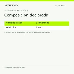 Melatonin 90 comprimidos - Composición declarada | Nutricion24