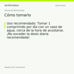 Melatonin 90 comprimidos - Cómo tomarlo | Nutricion24