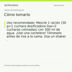 Micellar Casein bebida proteica en polvo 908 g - Cómo tomarlo | Nutricion24