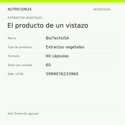 Milk Thistle 60 cápsulas - El producto de un vistazo | Nutricion24