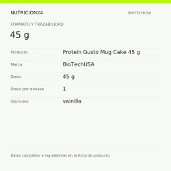 Protein Gusto Mug Cake 45 g - 45 g | Nutricion24