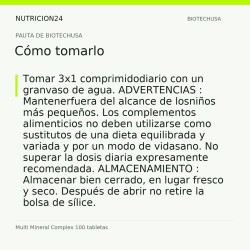 Multi Mineral Complex 100 tabletas - Cómo tomarlo | Nutricion24