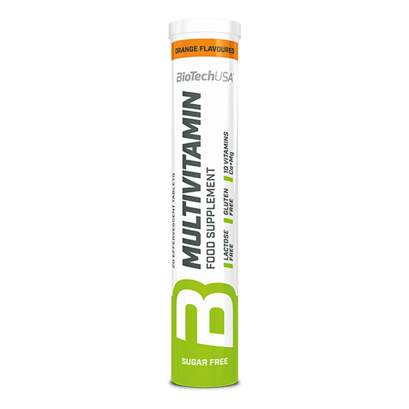 Pastilla efervescente de multivitaminas 20 pastillas - naranja - imagen oficial BioTechUSA