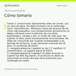 Multivitamin For Women 60 comprimidos - Cómo tomarlo | Nutricion24