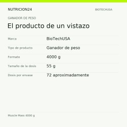 Muscle Mass 4000 g - El producto de un vistazo | Nutricion24