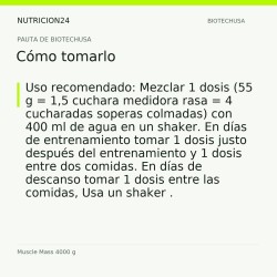 Muscle Mass 4000 g - Cómo tomarlo | Nutricion24