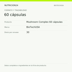 Mushroom Complex 60 cápsulas - 60 cápsulas | Nutricion24