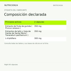 Night 60 cápsulas - Composición declarada | Nutricion24