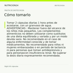 Night 60 cápsulas - Cómo tomarlo | Nutricion24