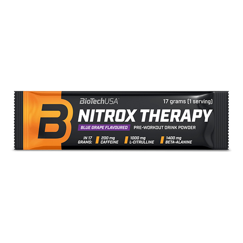 Nitrox Therapy bebida en polvo 17 g - uva azul - imagen oficial BioTechUSA