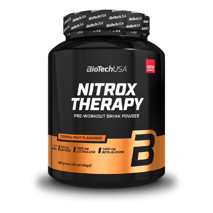 Nitrox Therapy bebida en polvo 680 g - frutas tropicales - imagen oficial BioTechUSA