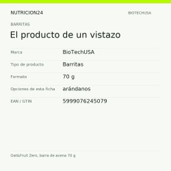 Oat&Fruit Zero, barra de avena 70 g - El producto de un vistazo | Nutricion24