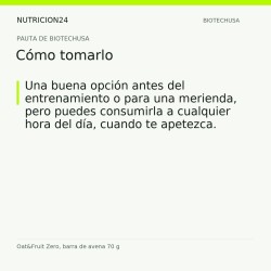 Oat&Fruit Zero, barra de avena 70 g - Cómo tomarlo | Nutricion24