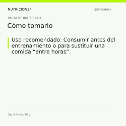 Oat & Fruits 70 g - Cómo tomarlo | Nutricion24