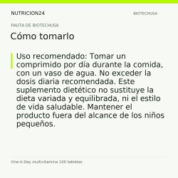 One-A-Day multivitamina 100 tabletas - Cómo tomarlo | Nutricion24