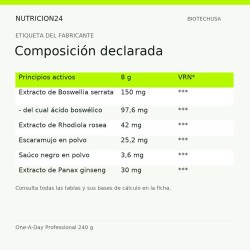 One-A-Day Professional 240 g - Composición declarada | Nutricion24