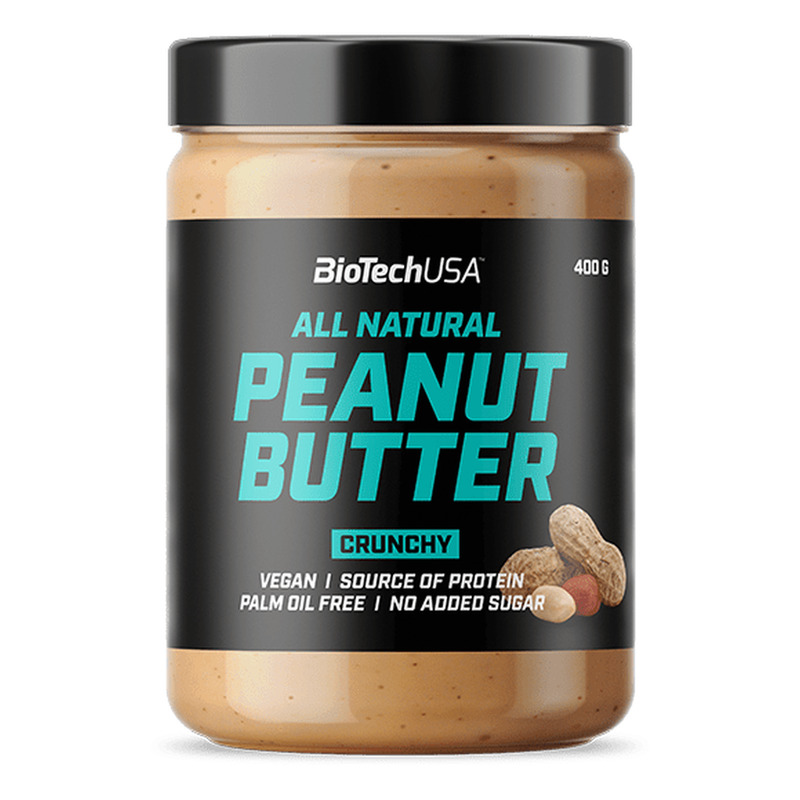Peanut Butter mantequilla de cacahuete 400 g - Crunchy (crujiente) - imagen oficial BioTechUSA