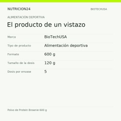 Polvo de Protein Brownie 600 g - El producto de un vistazo | Nutricion24