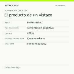 Protein Cream 400 g - El producto de un vistazo | Nutricion24