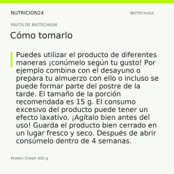 Protein Cream 400 g - Cómo tomarlo | Nutricion24