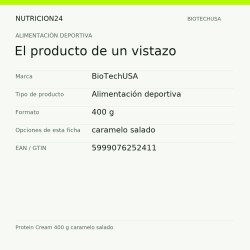 Protein Cream 400 g caramelo salado - El producto de un vistazo | Nutricion24