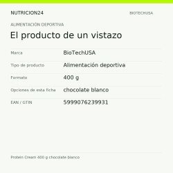 Protein Cream 400 g chocolate blanco - El producto de un vistazo | Nutricion24