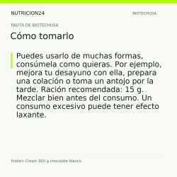 Protein Cream 400 g chocolate blanco - Cómo tomarlo | Nutricion24
