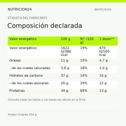 Protein Crispies 450 g - Composición declarada | Nutricion24