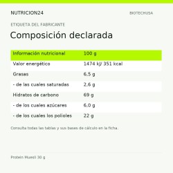 Protein Muesli 30 g - Composición declarada | Nutricion24