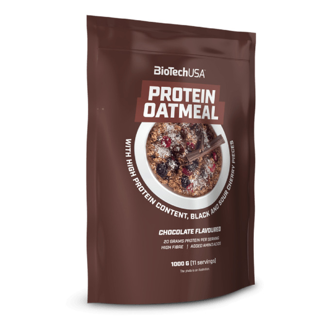 Protein Oatmeal 1000g - chocolate - guinda y cereza - imagen oficial BioTechUSA