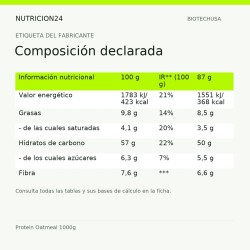 Protein Oatmeal 1000g - Composición declarada | Nutricion24