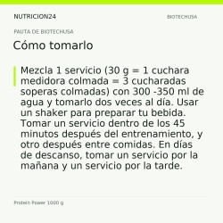 Protein Power 1000 g - Cómo tomarlo | Nutricion24