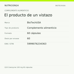 Q10 Coenzyme 100 mg 60 cápsulas - El producto de un vistazo | Nutricion24