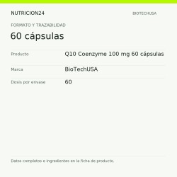Q10 Coenzyme 100 mg 60 cápsulas - 60 cápsulas | Nutricion24