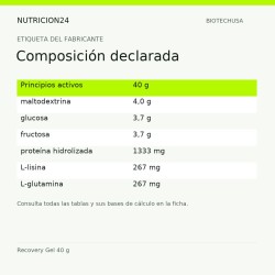 Recovery Gel 40 g - Composición declarada | Nutricion24