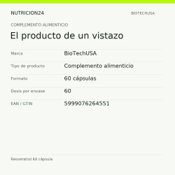 Resveratrol 60 cápsula - El producto de un vistazo | Nutricion24