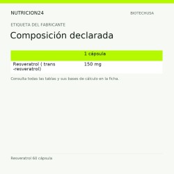 Resveratrol 60 cápsula - Composición declarada | Nutricion24