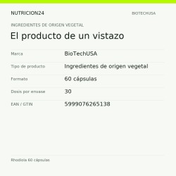 Rhodiola 60 cápsulas - El producto de un vistazo | Nutricion24