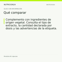 Rhodiola 60 cápsulas - Qué comparar | Nutricion24